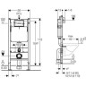 Комплект инсталляции GEBERIT DUOFIX 111.300.00.5 UP320 с подвесным унитазом SMYLE SQUARE 500.683.01.1 безободковый и крышкой-сиденьем микролифт 111.300.00.5-500,683