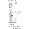 Комплект инсталляция GEBERIT DUOFIX DELTA 500,103.DW.R с подвесным унитазом RENOVA с сиденьем микролифт и клавишей