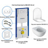 Комплект инсталляция GEBERIT DUOFIX SIGMA 500,301.KJ.A с подвесным унитазом ACANTO с сиденьем микролифт и клавишей