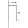 Шкаф GEBERIT SMYLE SQUARE 500,358.JK.1 36 см темно-серый