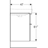 Тумба для комплекта GEBERIT SMYLE SQUARE 500,355.JK.1 118 см темно-серый